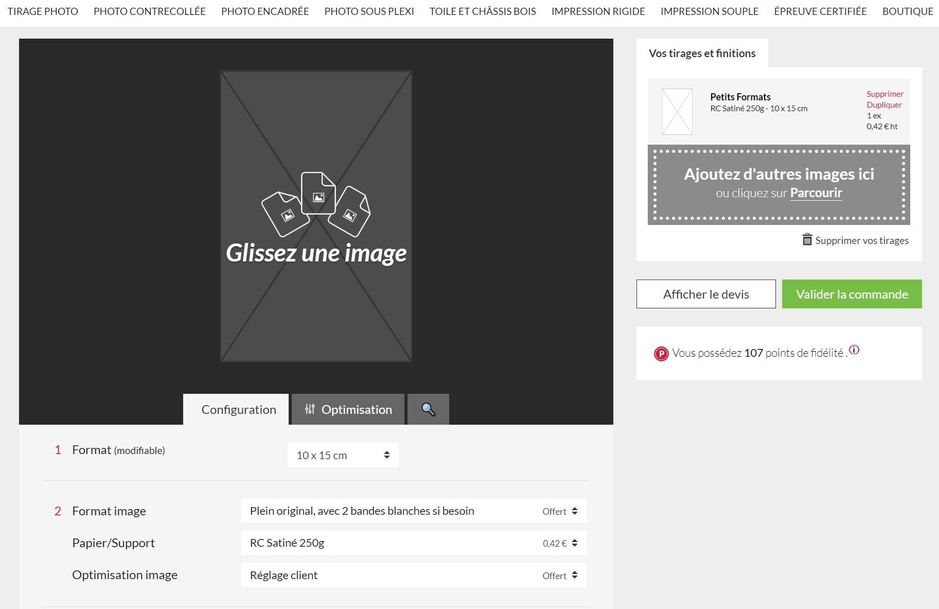 glisser une image
